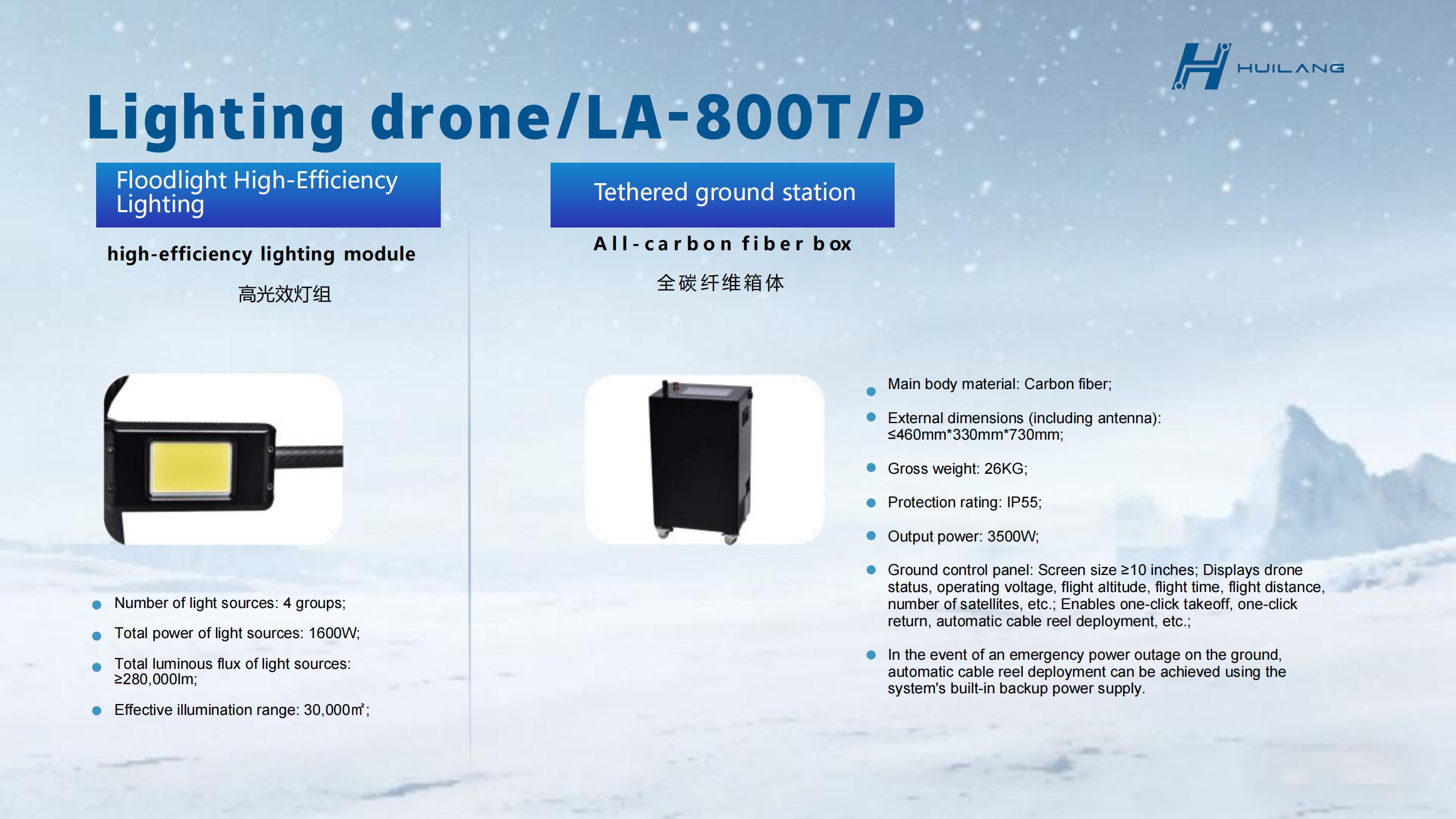 LA-800T/P Multi-Functional Tethered Lighting UAV