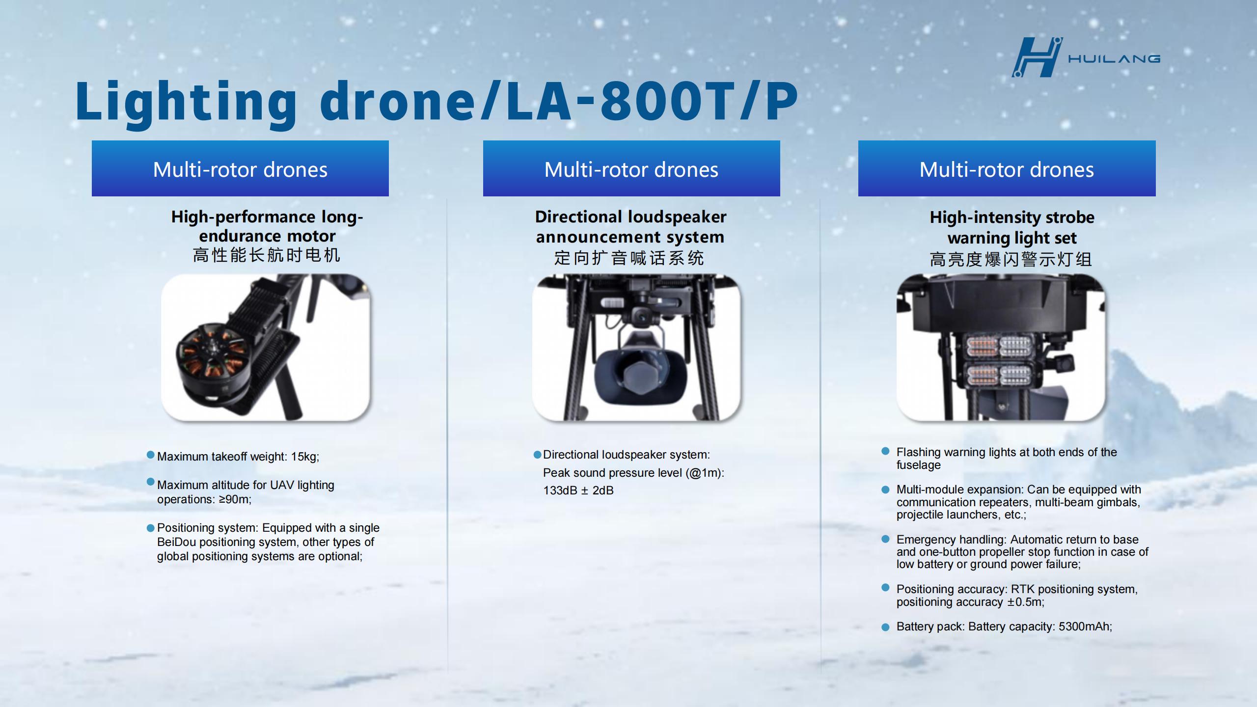 LA-800T/P Multi-Functional Tethered Lighting UAV